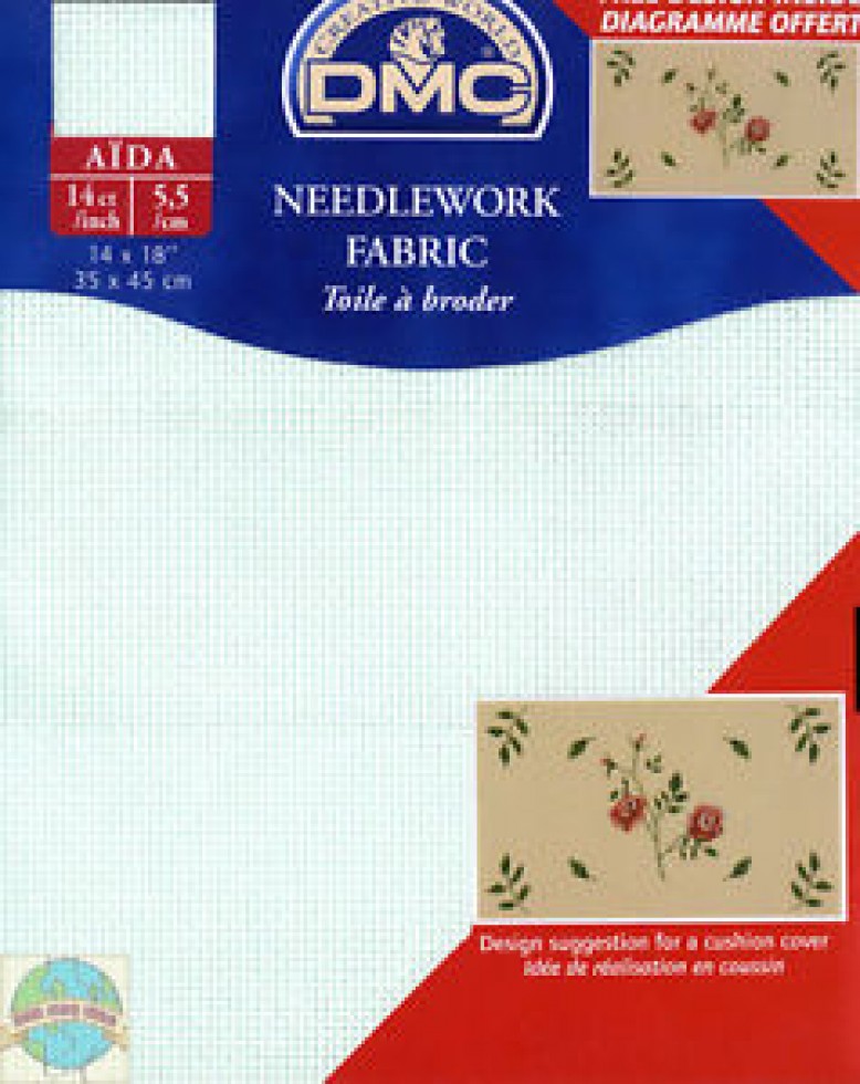 DMC 14 Count Aida Cross Stitch Fabric per pack (DC27M) eBay