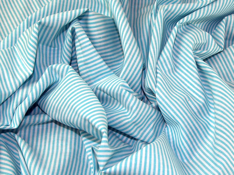 Colour Woven Yarn Dyed 2mm Stripe Cotton Chambray Dress Fabric (JL2023HM)