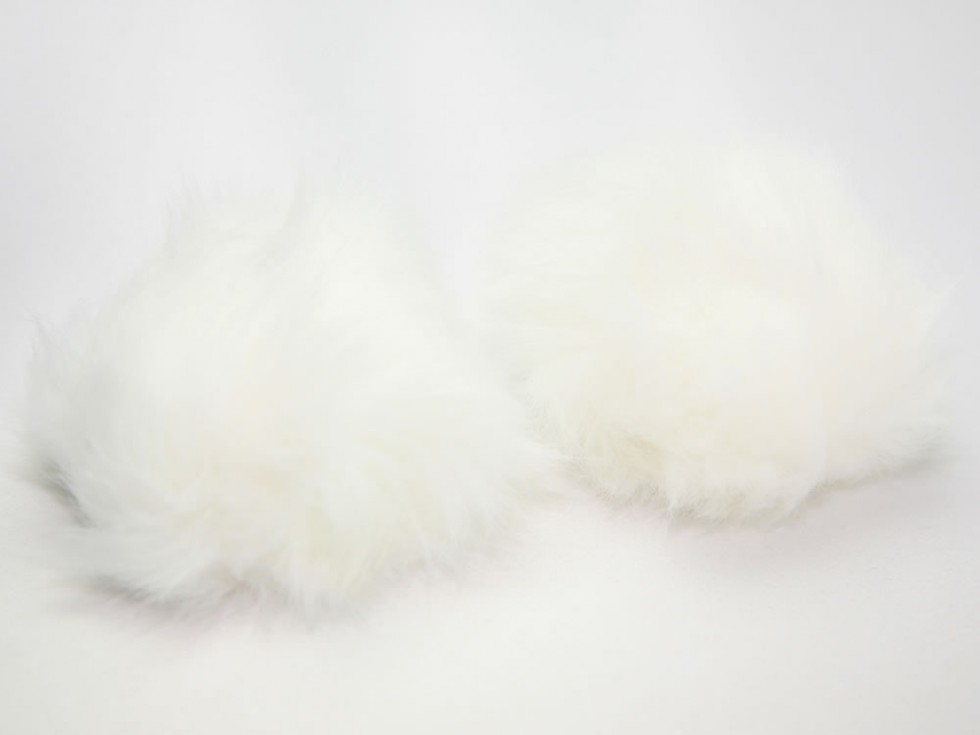Faux Fur BonPom Pompoms - per pair (4008/BonPom-M) | eBay