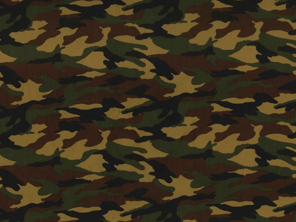  Camouflage  Army  Print Cotton Poplin Fabric  CP0437 