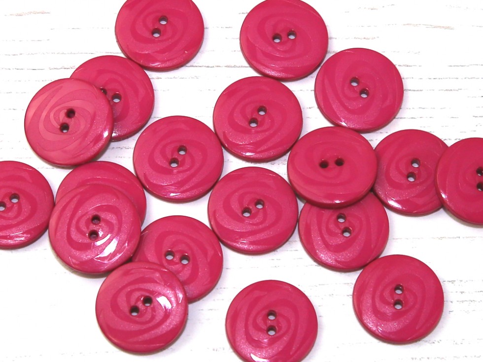 Dill Round Matte & Shine Swirl Design Plastic Buttons (Dill250719M