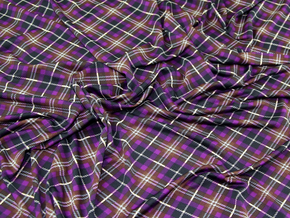 plaid jersey fabric