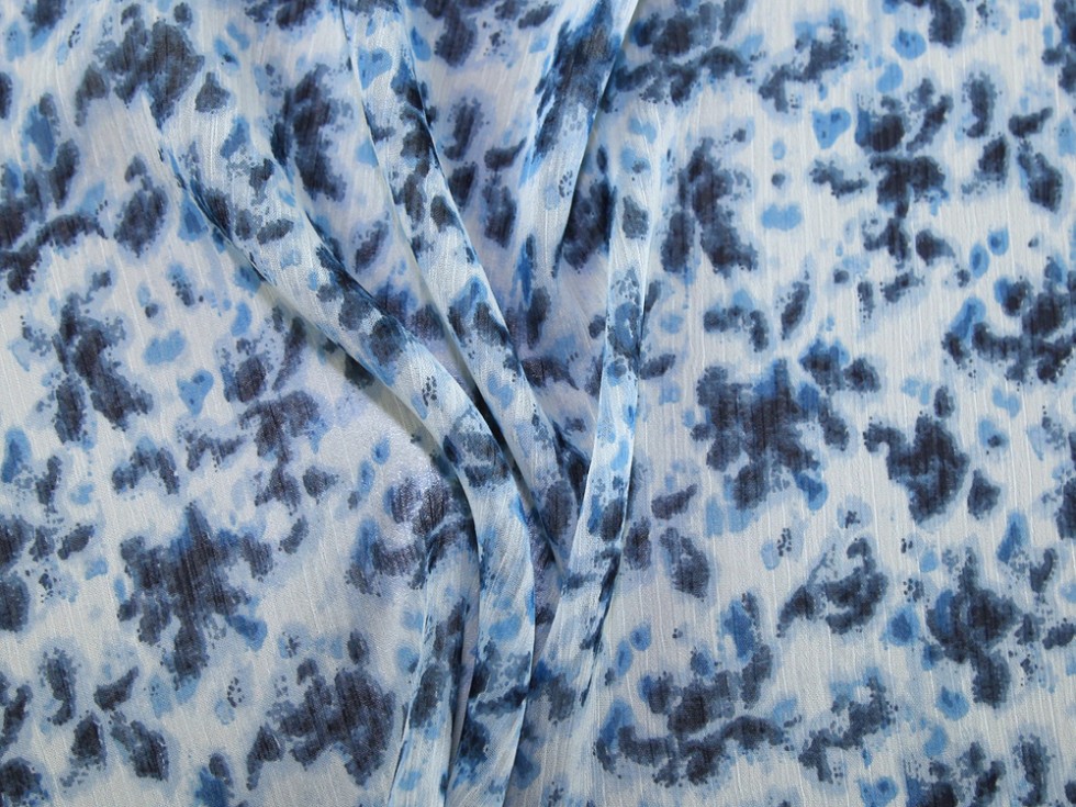 EM-LeopardYoryu24934-Pink-M Animal Print Yoryu Georgette Dress Fabric