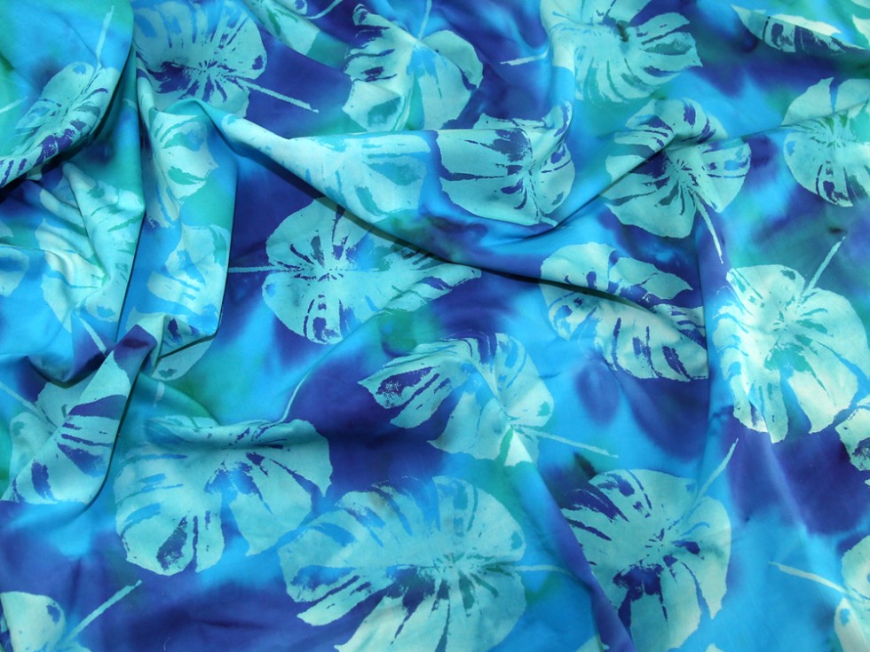 Hand Printed Leaf & Tie Dye Batik Cotton Dress Fabric (JL-36041-M) | eBay