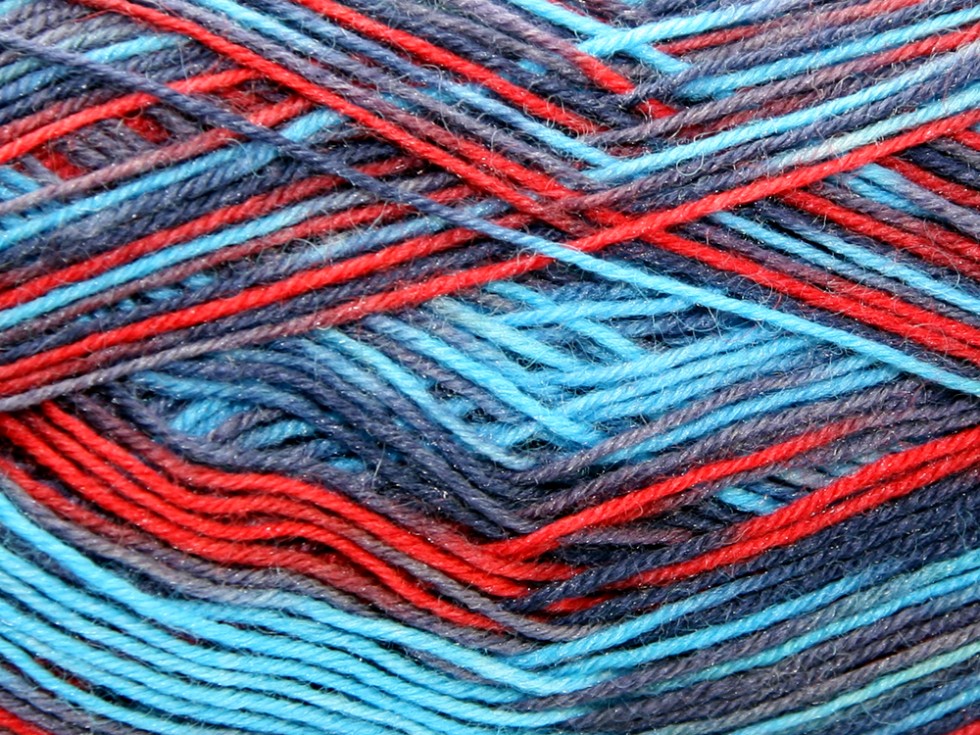 King Cole Zig Zag Sock Knitting Yarn 4 Ply per 100 gram ball (KC053M)