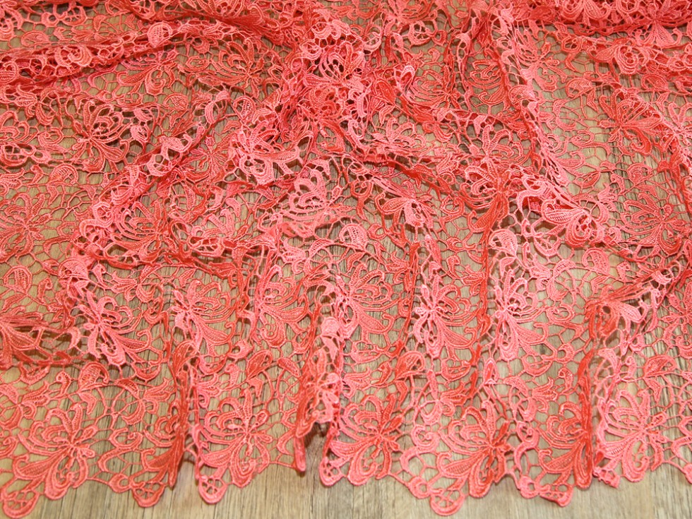 Scalloped Edge Couture Bridal Heavy Guipure Lace Fabric (MV-HH100-Royal ...