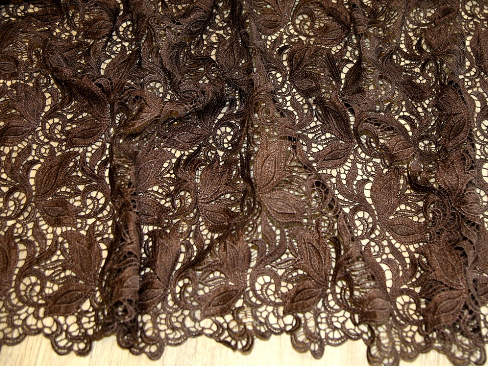 Scalloped Edge Couture Bridal Heavy Guipure Lace Fabric (MV-HH200 ...